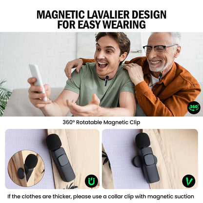 Wireless Fleece Lavalier Recording Microphone