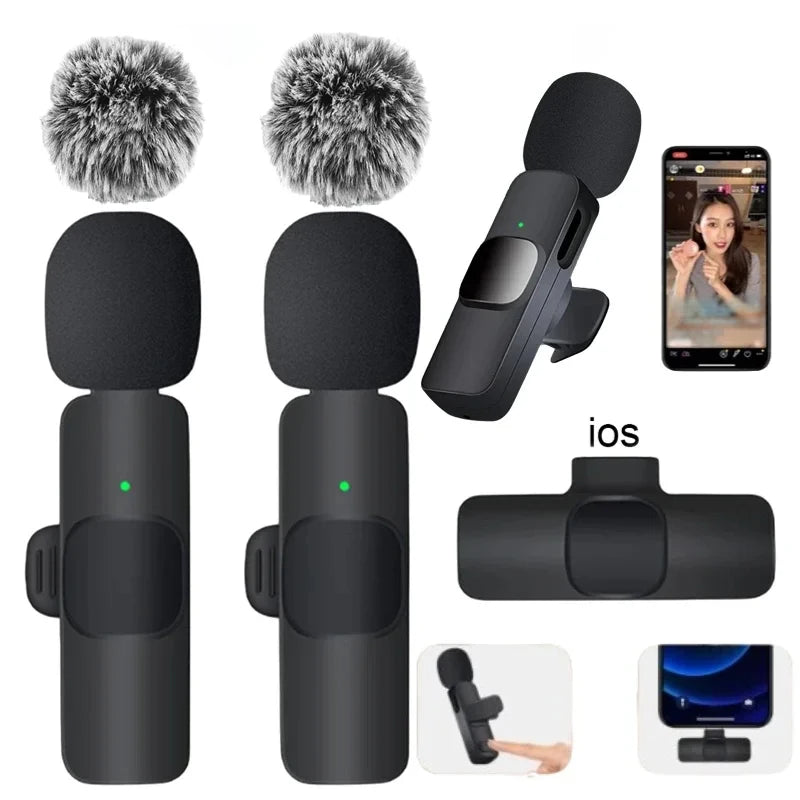 Wireless Fleece Lavalier Recording Microphone