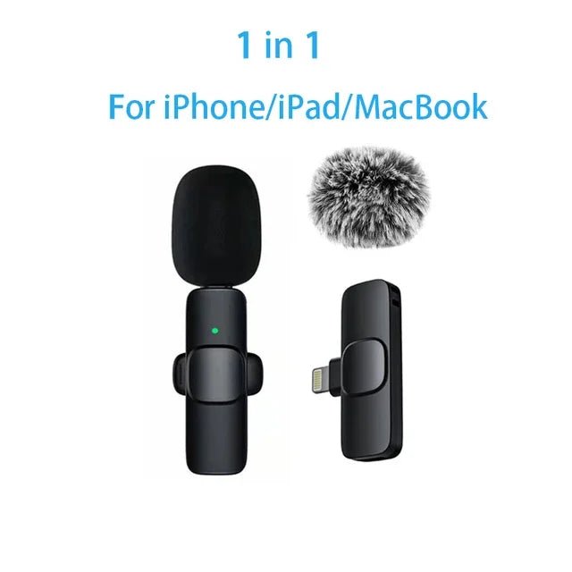 Wireless Fleece Lavalier Recording Microphone