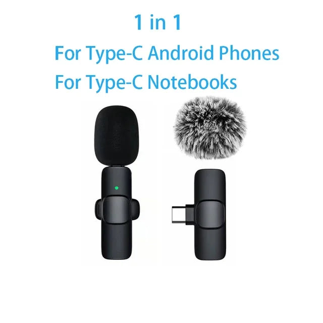 Wireless Fleece Lavalier Recording Microphone