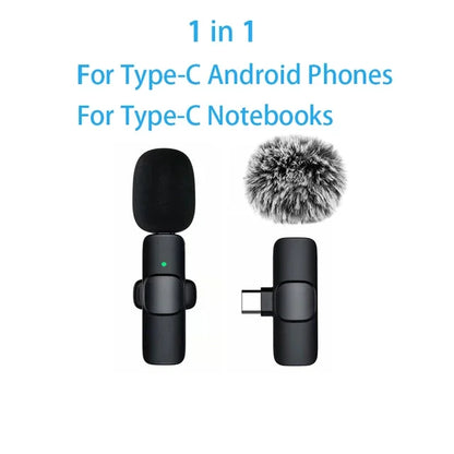 Wireless Fleece Lavalier Recording Microphone