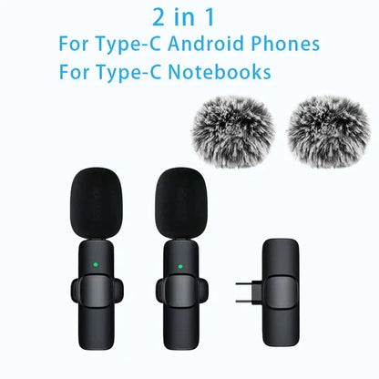Wireless Fleece Lavalier Recording Microphone