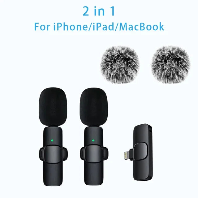 Wireless Fleece Lavalier Recording Microphone